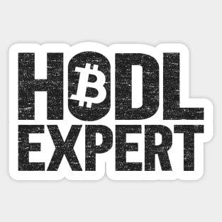 Funny Hodl Expert Bitcoin Crypto Currency BTC Gift Sticker